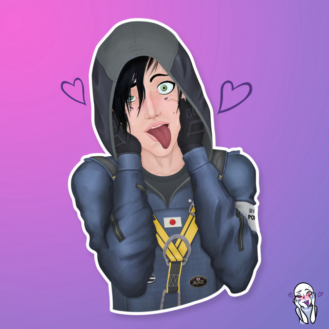 Cartoon person hoodie surprised expression free wallpaper - medium preview image