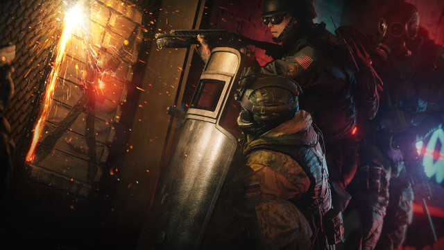 Man gasmask metalobject darkroom fireextinguisher free wallpaper - medium preview image