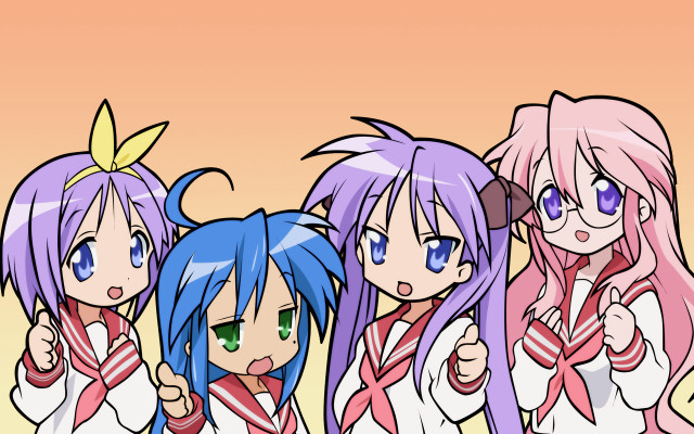 Anime girls thumbs up thumbs free wallpaper for desktop - medium preview image
