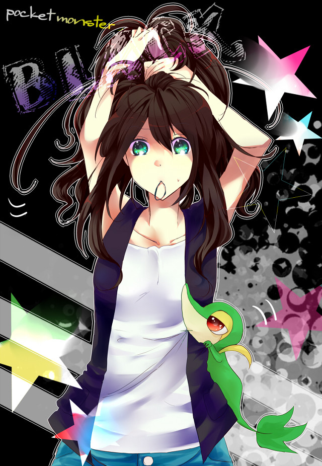 Woman longhair white shirt green #2 free wallpaper - medium preview image
