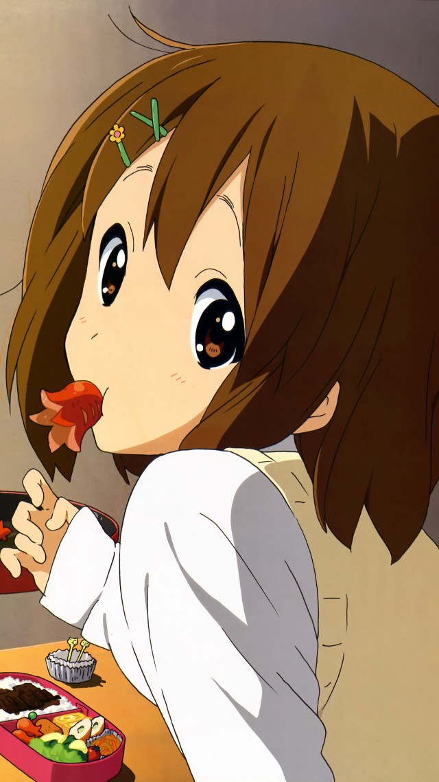 Girl eating food table knife free wallpaper - medium preview image