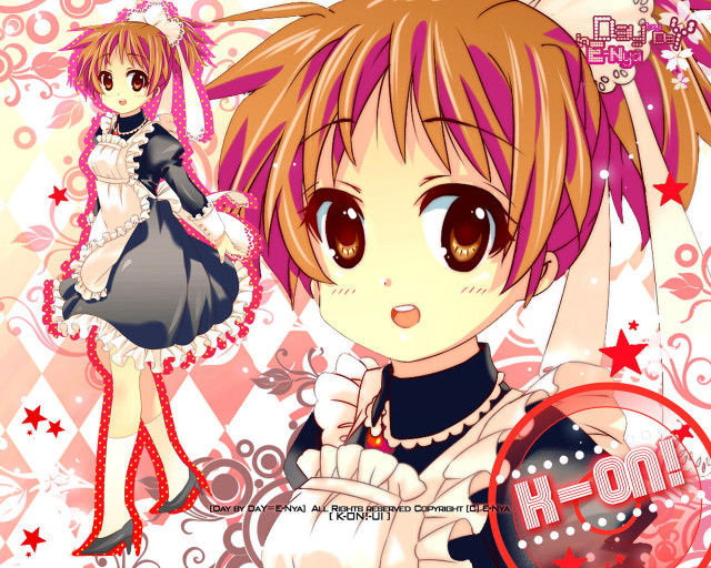 Pink hair girl starry maid free wallpaper - medium preview image