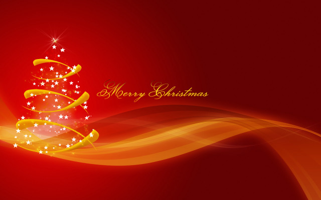Christmas tree stars red background #3 free wallpaper - medium preview image