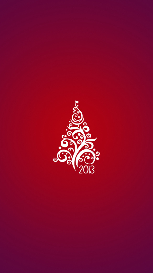 Red white christmas tree swirls free wallpaper - medium preview image