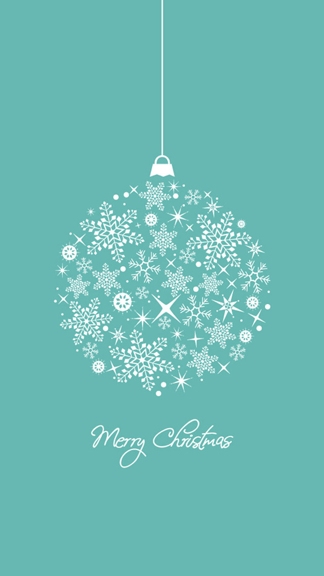 Christmas ball snowflakes blue background free wallpaper - medium preview image