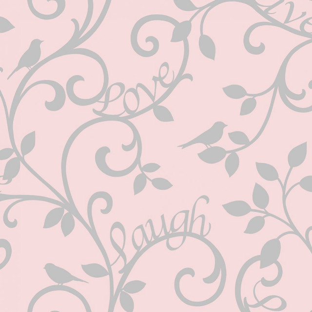 Pink gray wallpaper leaves love free wallpaper - medium preview image