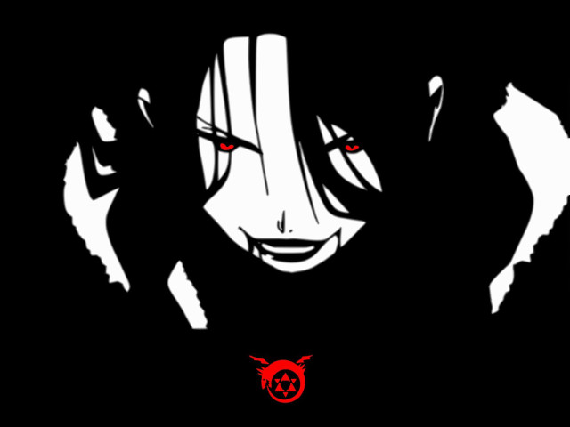 Black white anime character red free wallpaper - medium preview image