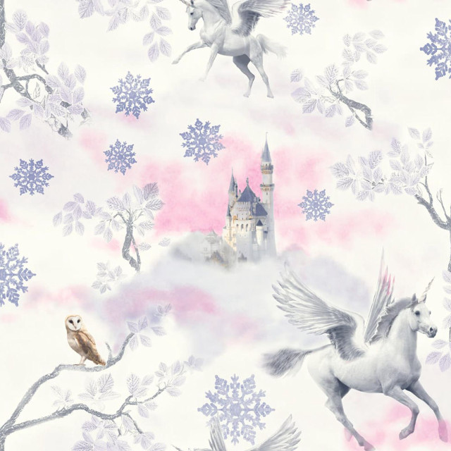 Castle unicorns bird branch wallpaper free wallpaper - medium preview image