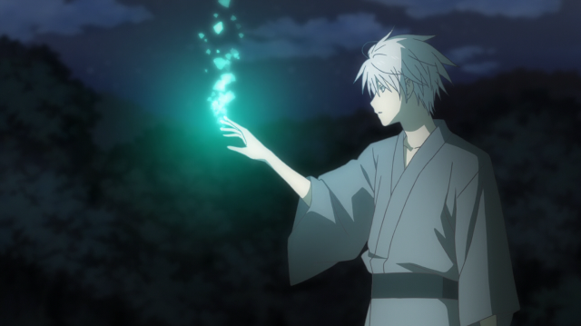Man holding green light night free wallpaper - medium preview image