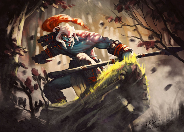 Clown riding bull woods gun free wallpaper - medium preview image