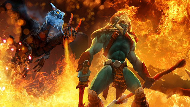 Man costume fire demon creature free wallpaper - medium preview image
