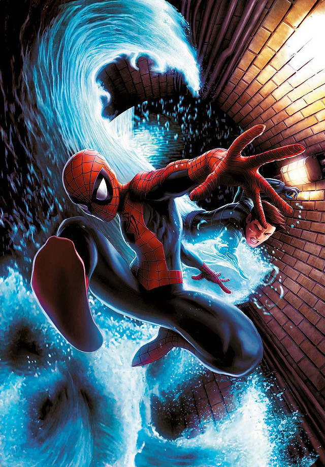 Spider man water arms out free wallpaper - medium preview image
