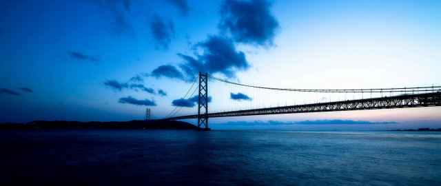 Bridge water sky clouds blue #2 free wallpaper - medium preview image