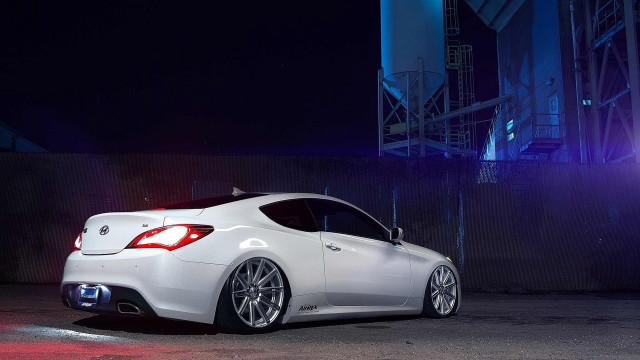 White sports car parking lot #25 free wallpaper - medium preview image