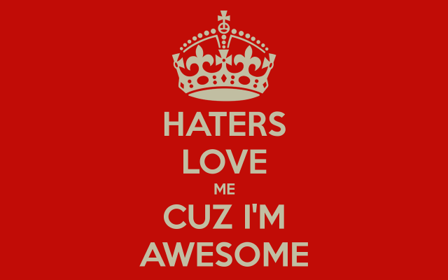 Red background crown haters love free wallpaper - medium preview image
