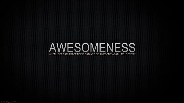 Black background awesomeness silver middle free wallpaper - medium preview image