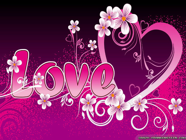 Pink white love wallpaper flowers free wallpaper - medium preview image