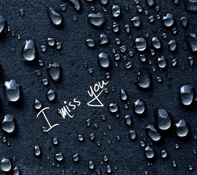 Rain drops black surface miss free wallpaper - medium preview image
