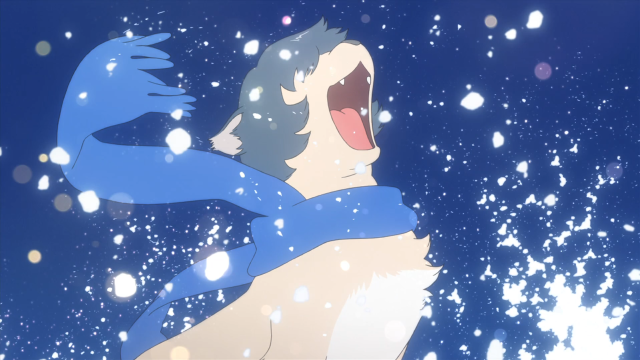 Person scarf mouth open snow free wallpaper - medium preview image