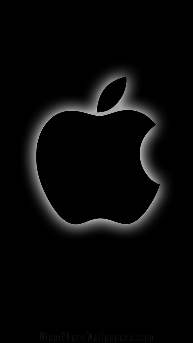Apple logo dark light side free wallpaper - medium preview image