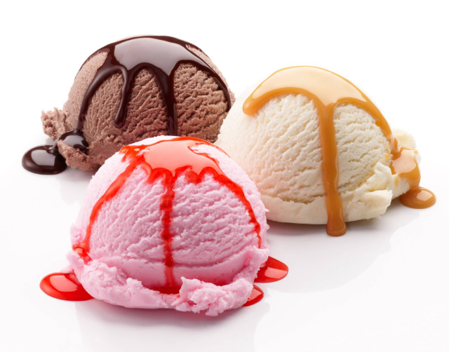Ice cream trio caramel chocolate free wallpaper - medium preview image