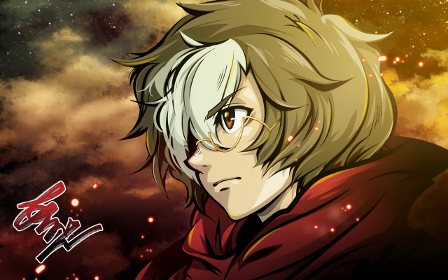 Man red coat glasses stars free wallpaper - medium preview image