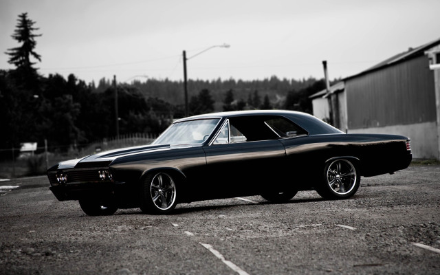 Black car parking lot building #8 free wallpaper - medium preview image
