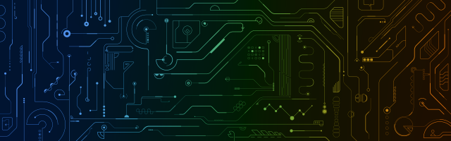 Circuit board lines blue yellow free wallpaper - medium preview image