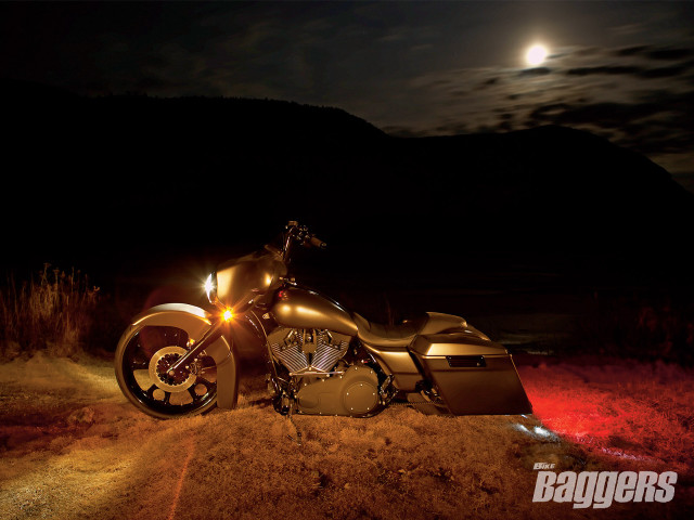 Motorcycle dirt road night full free wallpaper - medium preview image