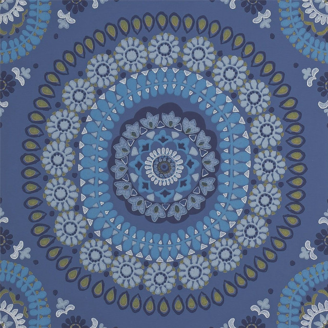 Blue white circular design blue free wallpaper - medium preview image