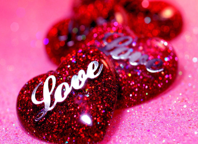 Three hearts love pink background #8 free wallpaper - medium preview image