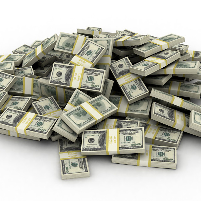 Twenty dollar bills pile white free wallpaper - medium preview image