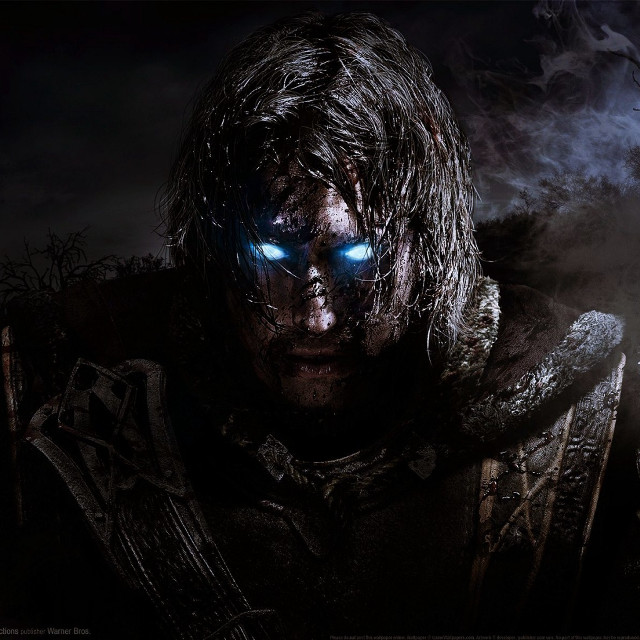 Man blue eyes dark background free wallpaper - medium preview image