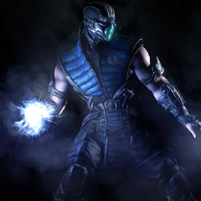 Blue armor glowing hologram man free wallpaper - medium preview image