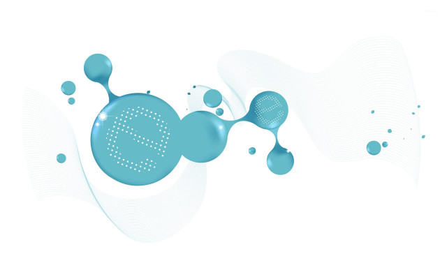 Blue white abstract bubbles letter free wallpaper - medium preview image