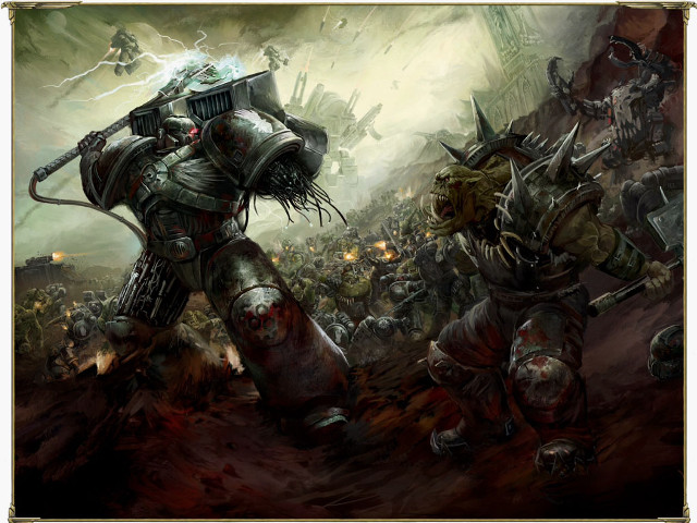 Warhammer giant head arm face free wallpaper - medium preview image
