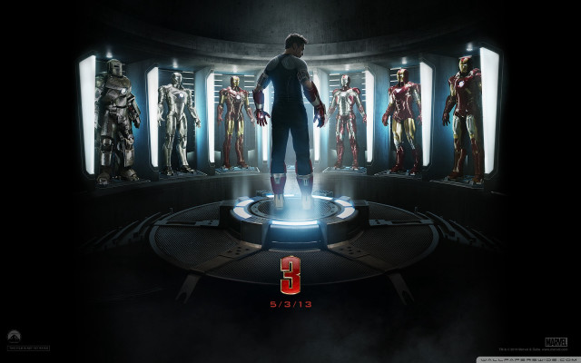 Man iron suits room light free wallpaper - medium preview image