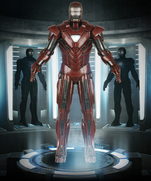Iron man group mirrors lights free wallpaper - medium preview image