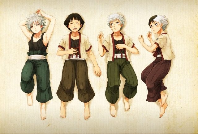 Anime characters group outfits colors free wallpaper - medium preview image