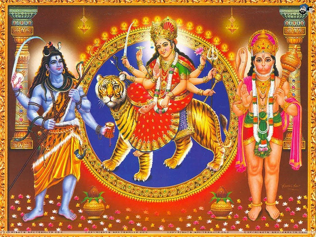 Deities animals colorful background gold free wallpaper - medium preview image