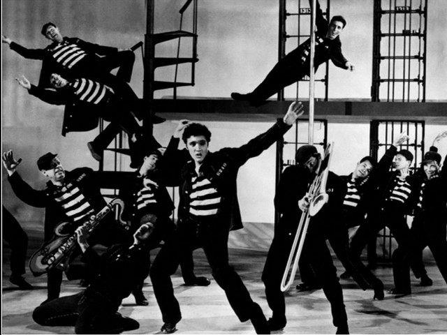 Men suits dancing stage instruments free wallpaper - medium preview image
