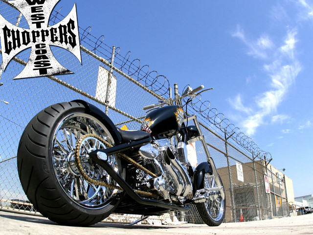 Motorcycle parked fence barbed wire free wallpaper - medium preview image