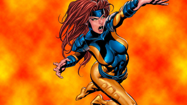 Woman blue yellow flying arms free wallpaper - medium preview image