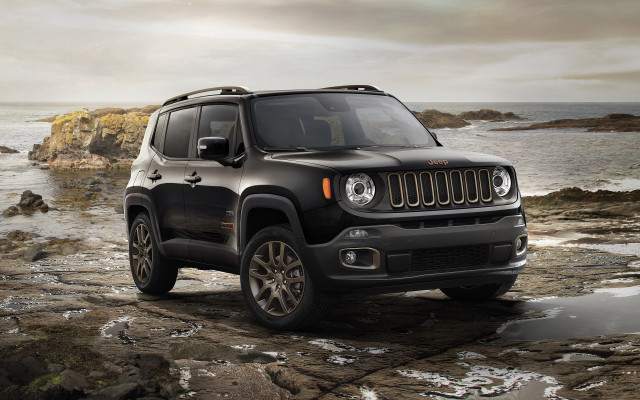 Black jeep rocky beach ocean free wallpaper - medium preview image