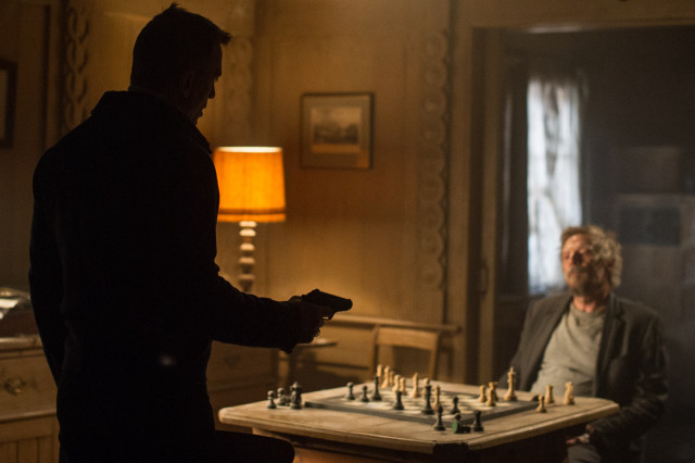 Man playing chess dark room free wallpaper - medium preview image