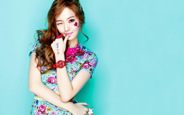Woman pink nose ring blue free wallpaper - medium preview image