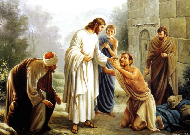 Jesus child hand white robe free wallpaper - medium preview image