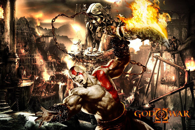 Demonic man flaming sword epic free wallpaper - medium preview image