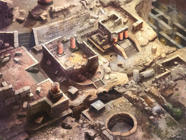 City model buildings rubbles ground free wallpaper - medium preview image