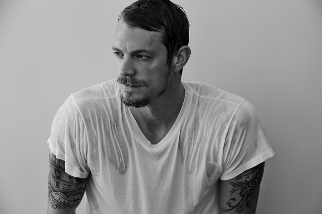 Man beard tattoos white shirt free wallpaper - medium preview image